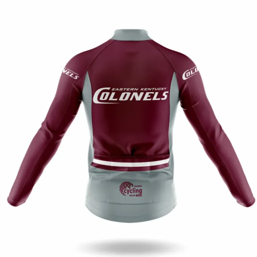 Eastern Kentucky Colonels Long Sleeve Cycling Jersey Maroon/Grey/White