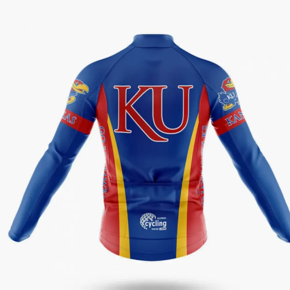 Kansas Jayhawks Cycling Jersey Blue/Red/Yellow