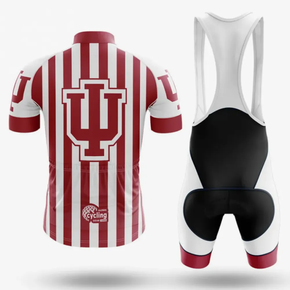 Indiana Stripe Cycling Jersey Long Sleeve White/Red/Striped