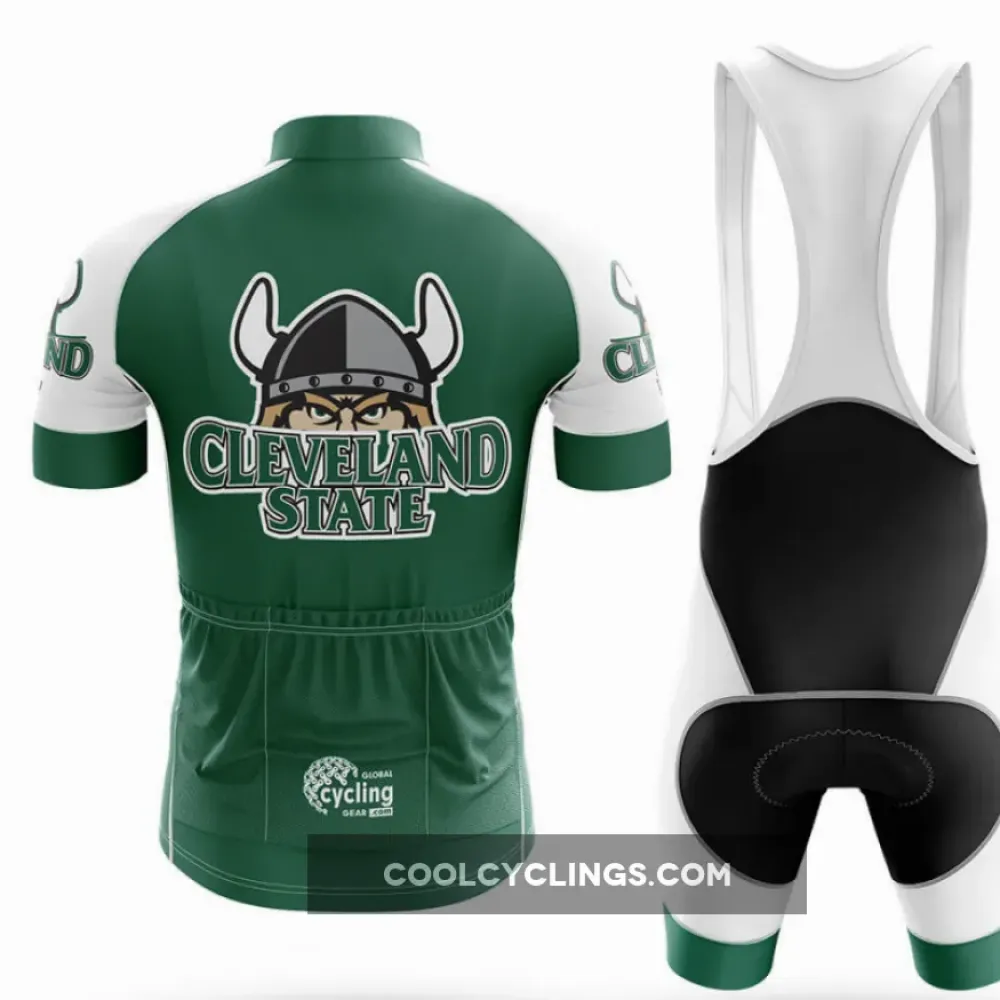 Cleveland State Vikings Cycling Jersey Green/White/Grey
