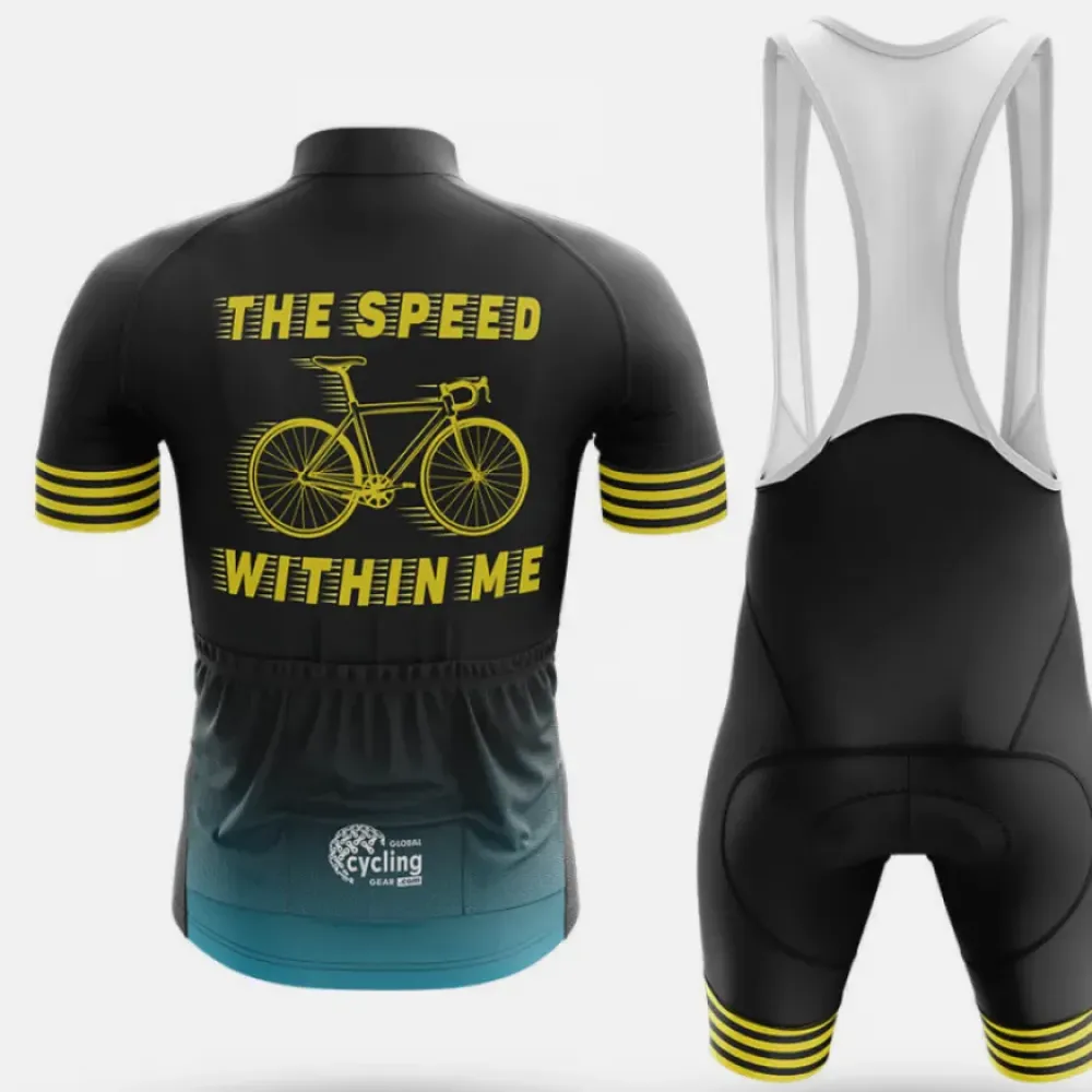 Cycling Jersey Speed Within Me Black/Yellow/Teal