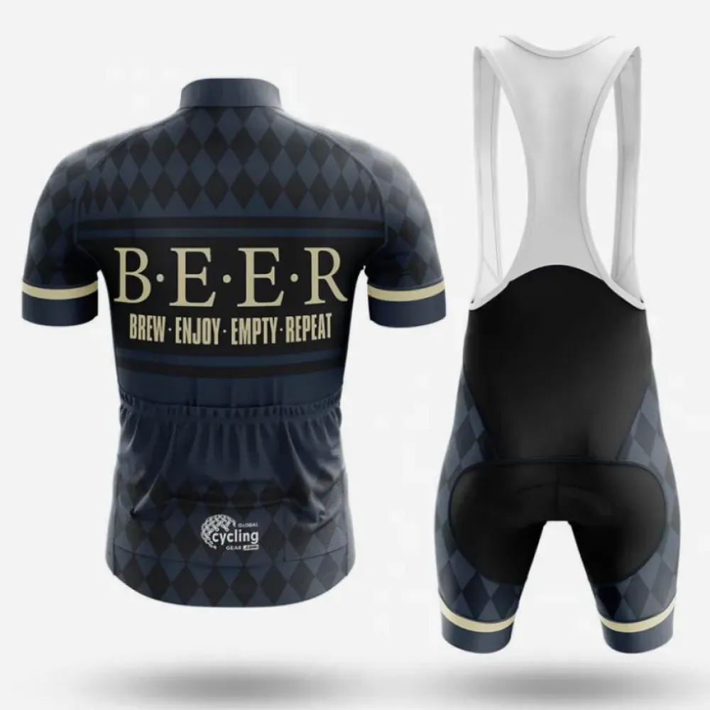 Cycling Jersey Beer Explanation Navy/Gold/Black