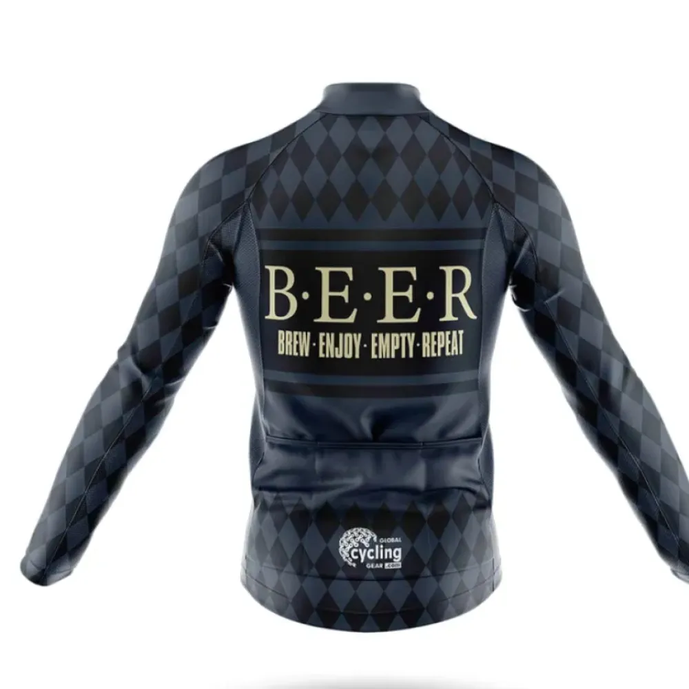 Cycling Jersey Beer Explanation Navy/Gold/Black