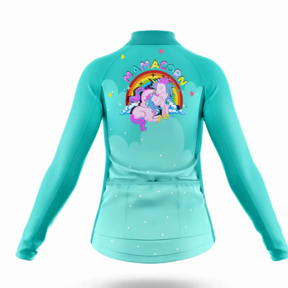 Mamacorn Women's Cycling Kit Rainbow Unicorn Teal/Purple/Black