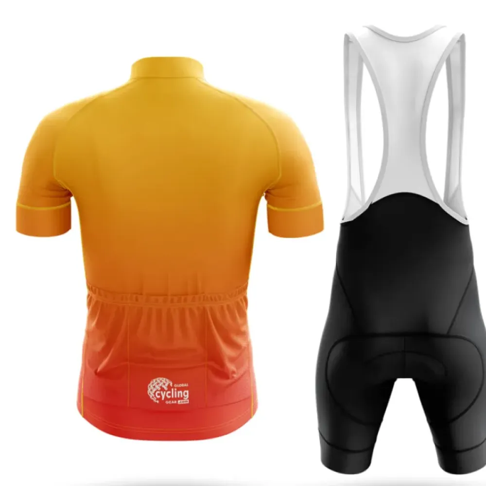 Cycling Bibs Breathable Yellow/Orange/Black