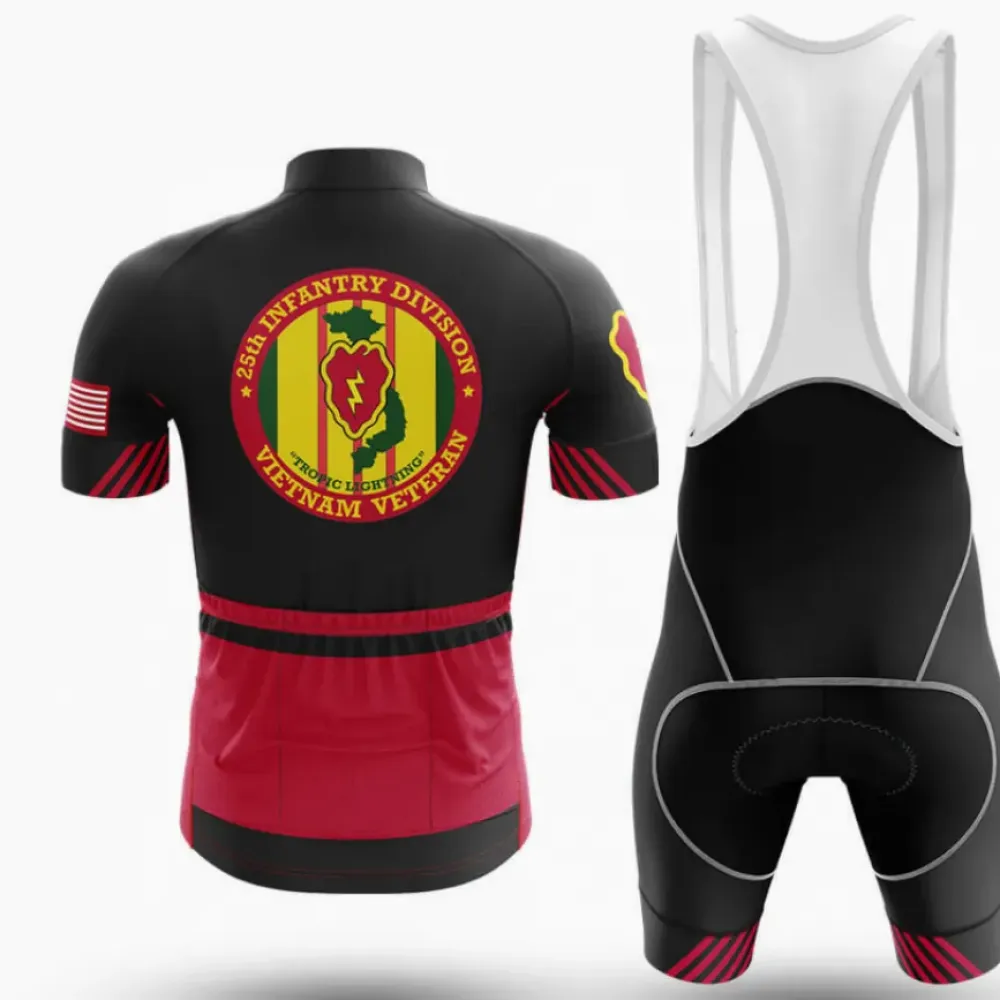 Vietnam Veteran Cycling Jersey 25th Infantry Black/Yellow/Red