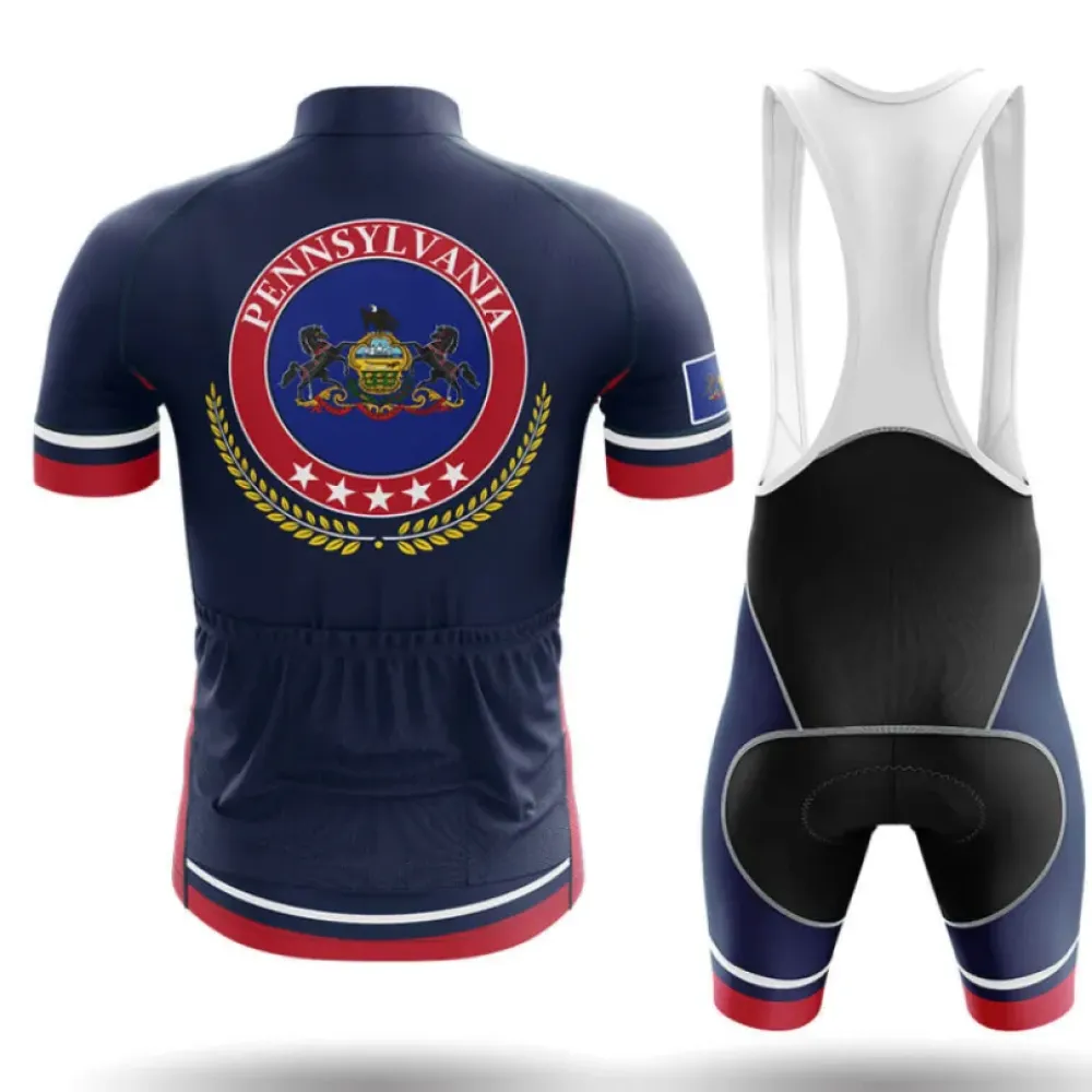 Pennsylvania V19 Cycling Jersey Navy/Red/White