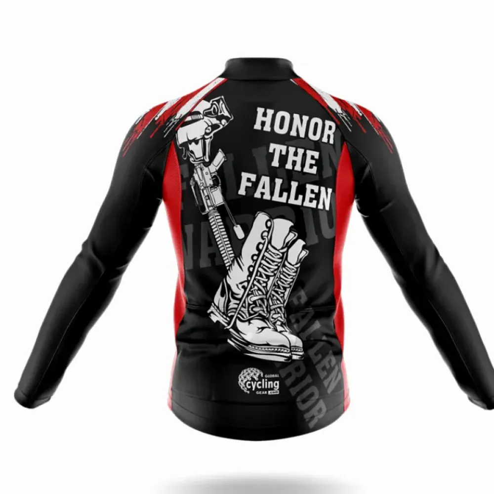 USA Warrior Cycling Jersey American Flag Black/Red/White