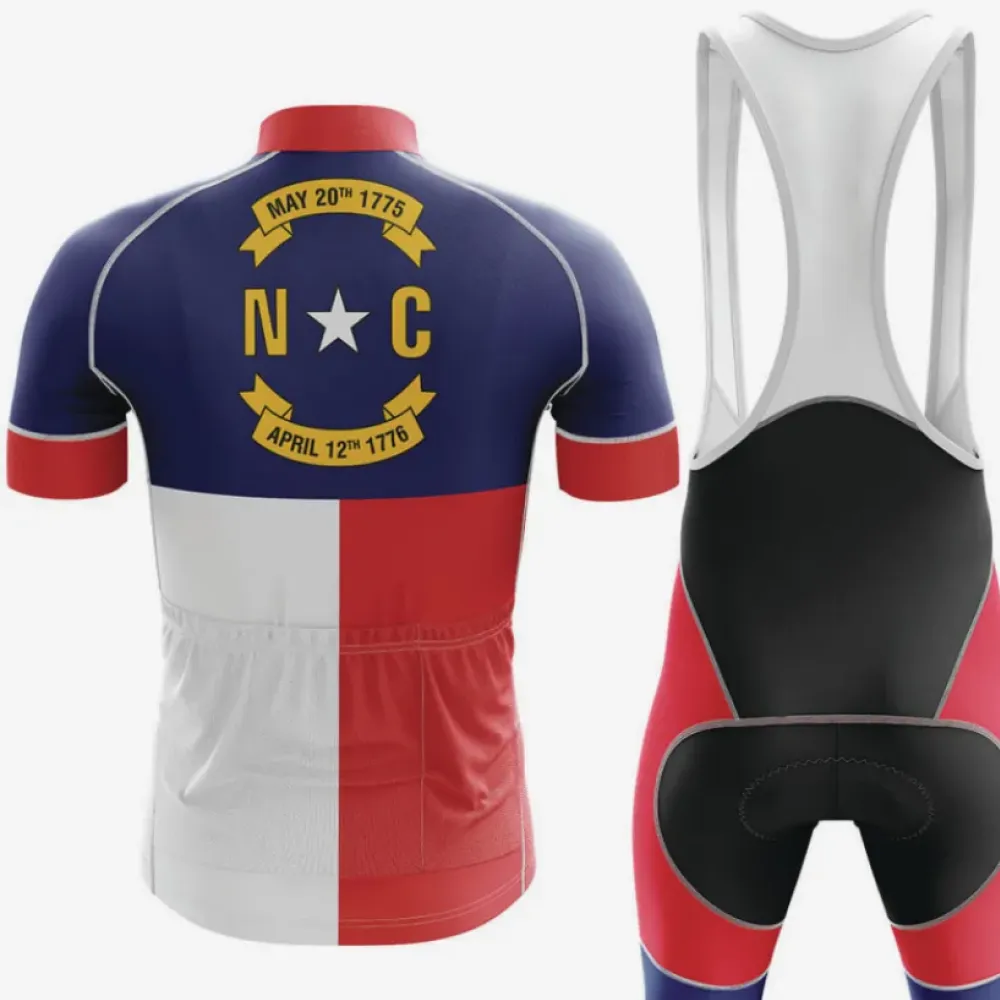 North Carolina Men's Cycling Jersey State Pride Red/White/Navy