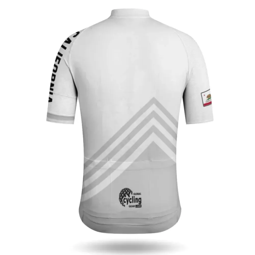 California Premium Cycling Jersey White/Grey/Black