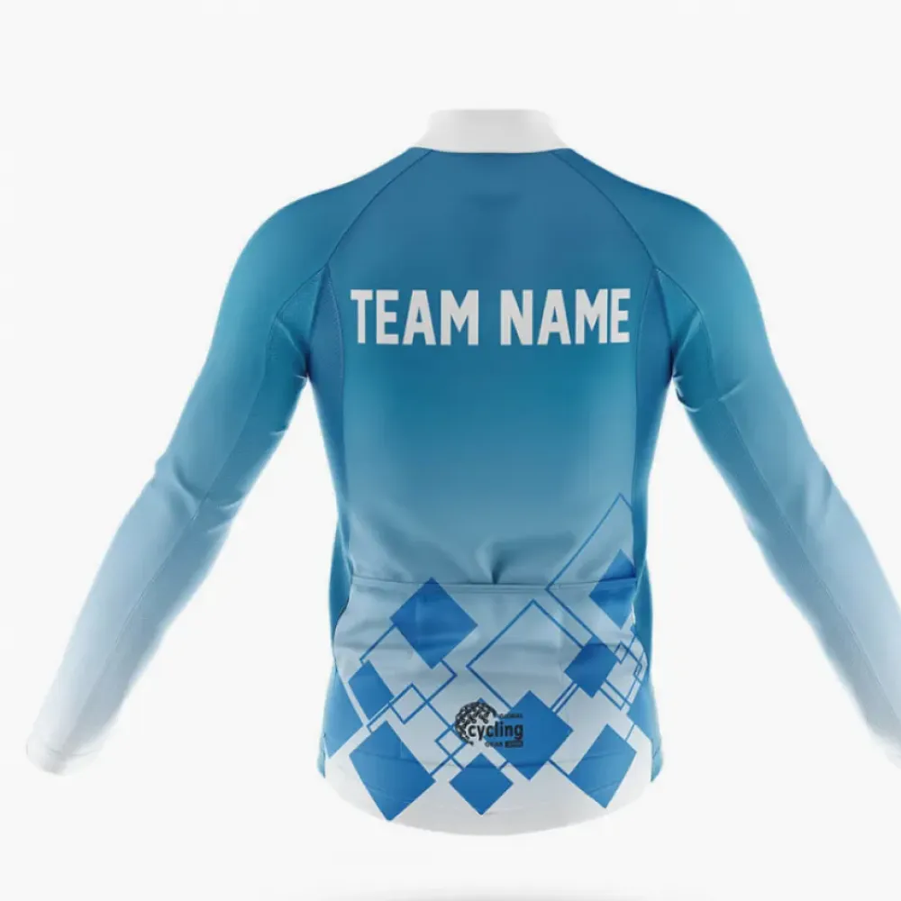 Cycling Bibs Custom Team Name Breathable Blue/White/Black