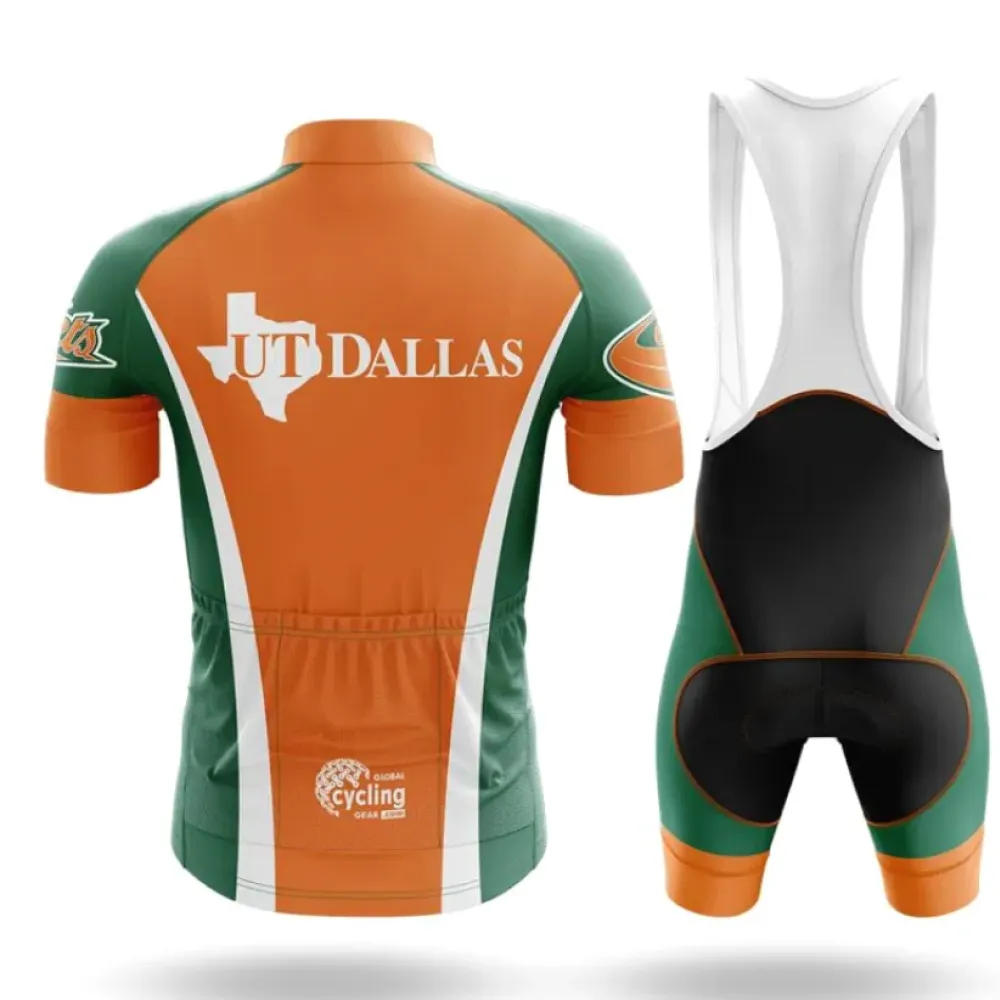 University of Texas at Dallas Cycling Bibs Comfortable Green/Orange/White
