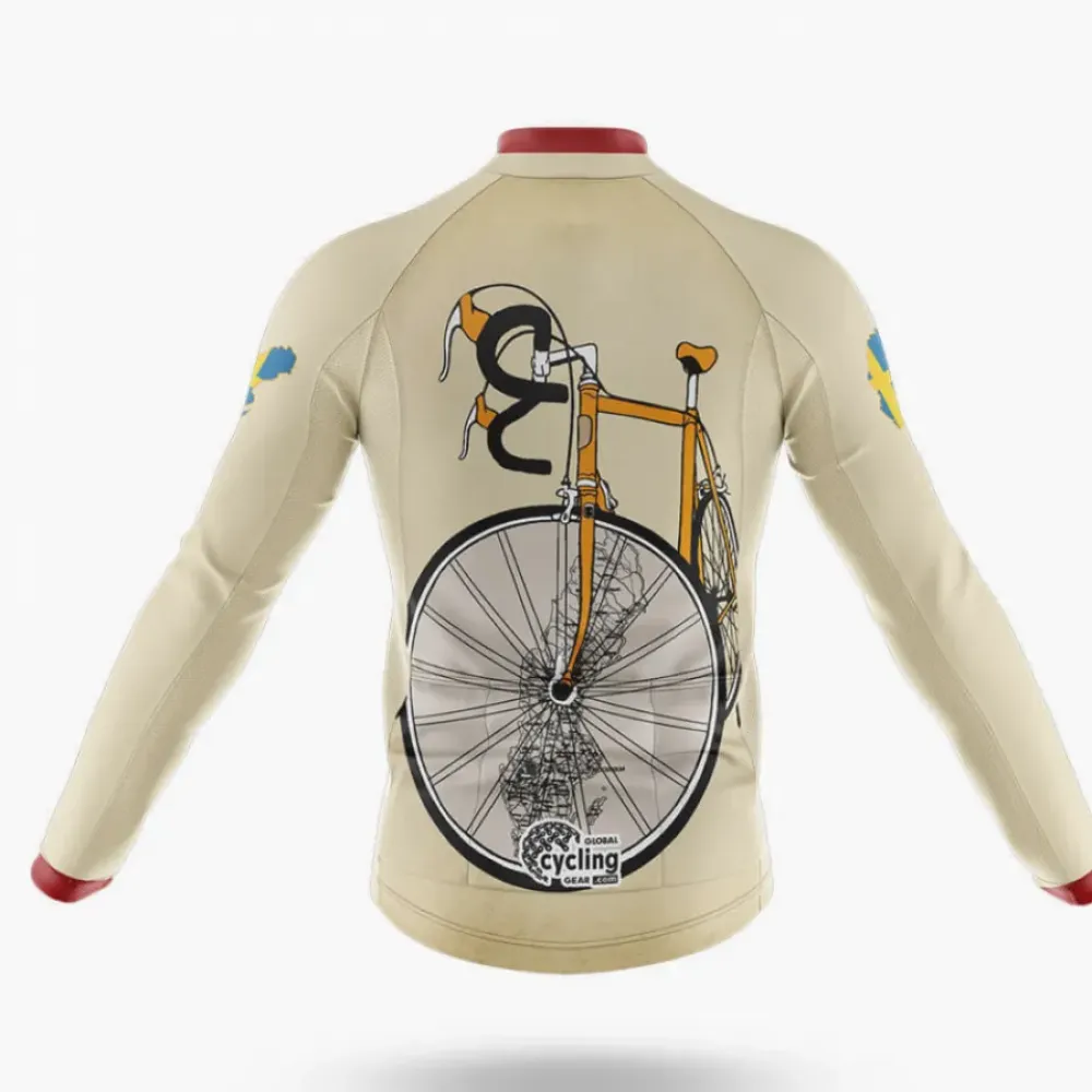 Sweden Riding Club Vintage Bicycle Cream/Burgundy/Yellow