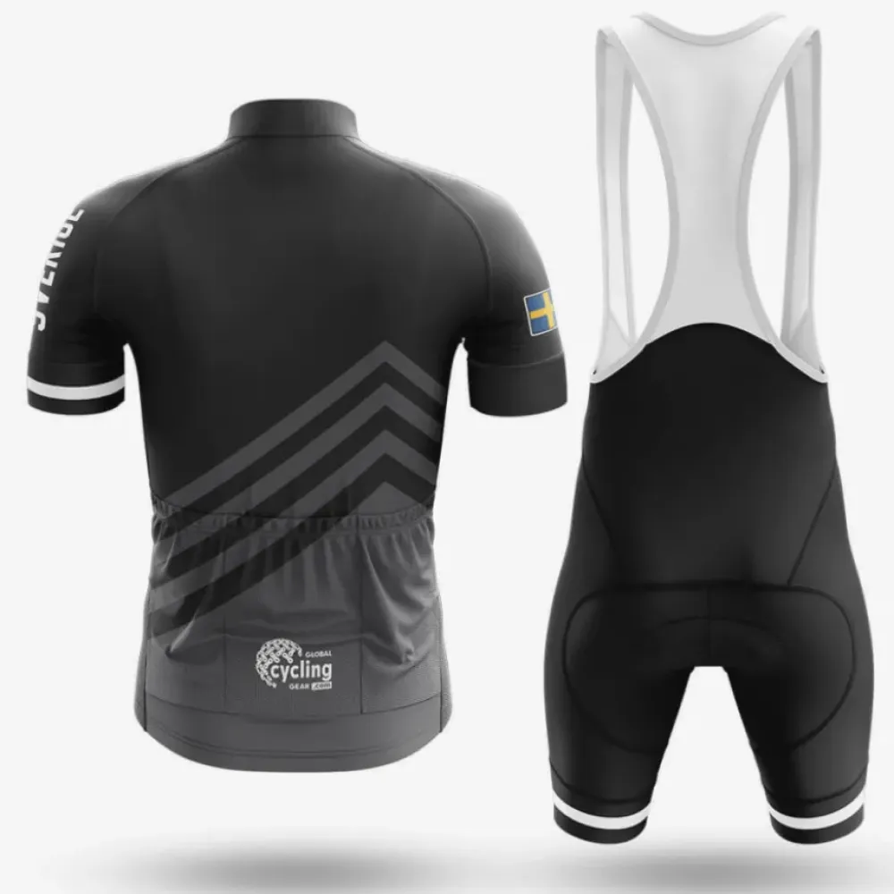 Sverige S5 Breathable Black/White/Grey Cycling Bibs