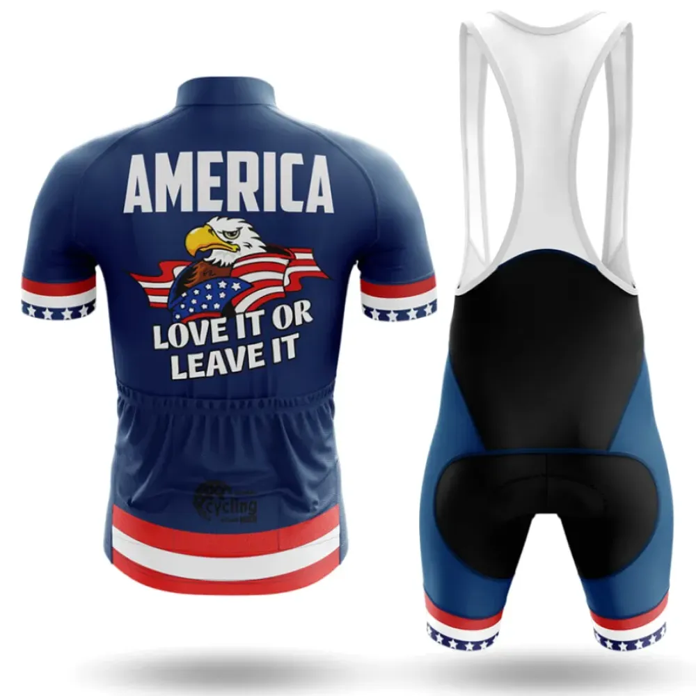 America Cycling Jersey Love It Or Leave It Navy/Red/White