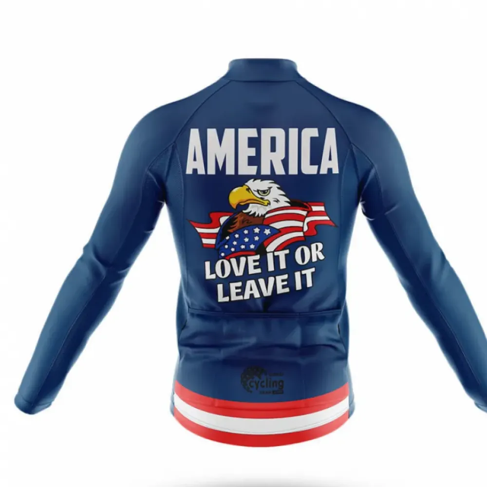 America Cycling Jersey Love It Or Leave It Navy/Red/White