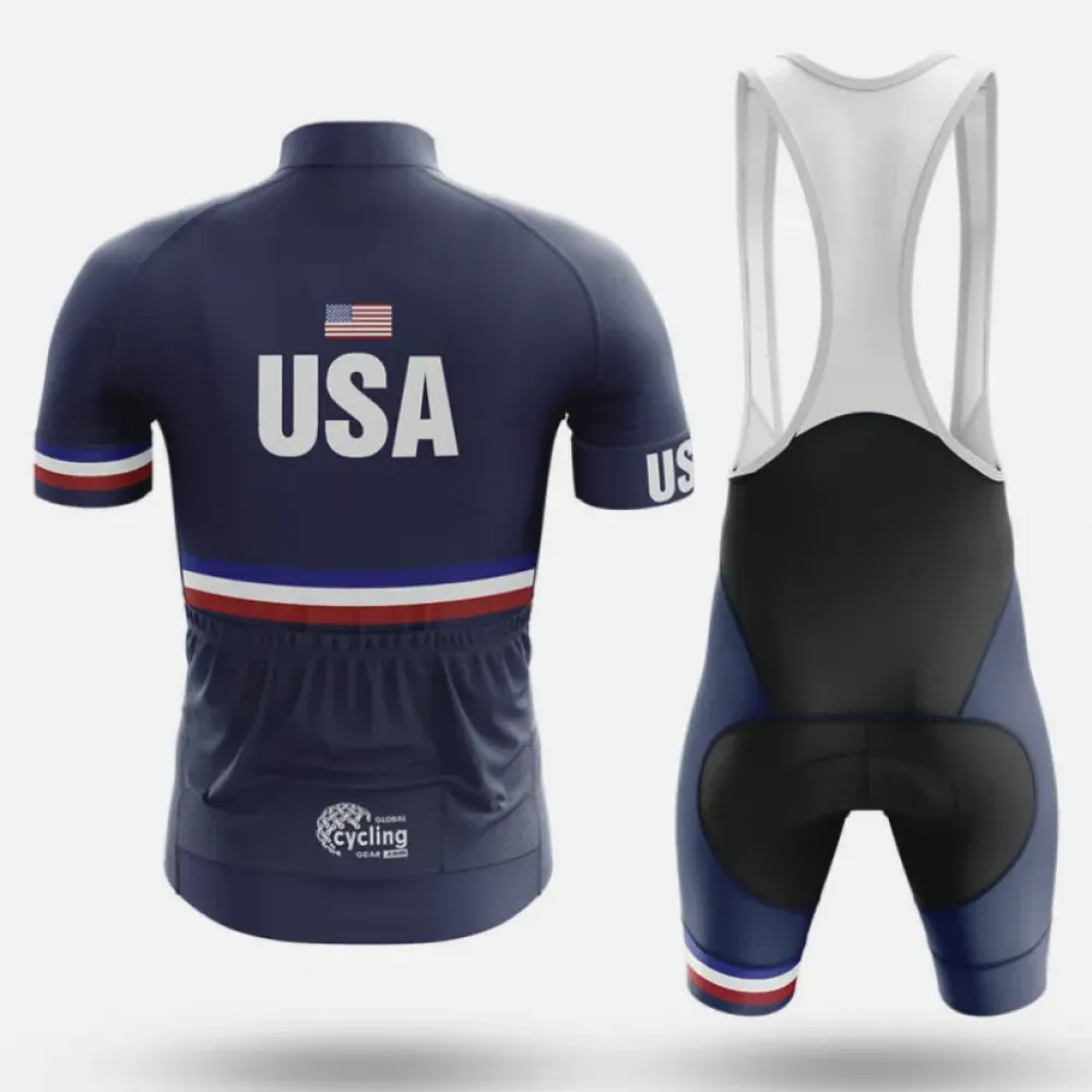 USA S18 Cycling Kit Full Set Navy/Red/White