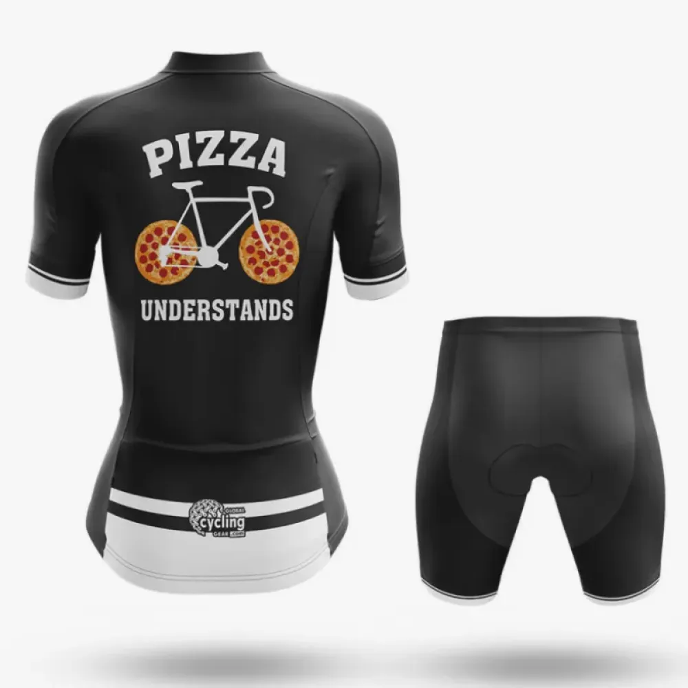 Pizza Understands Women's Cycling Jersey Black/White/Grey