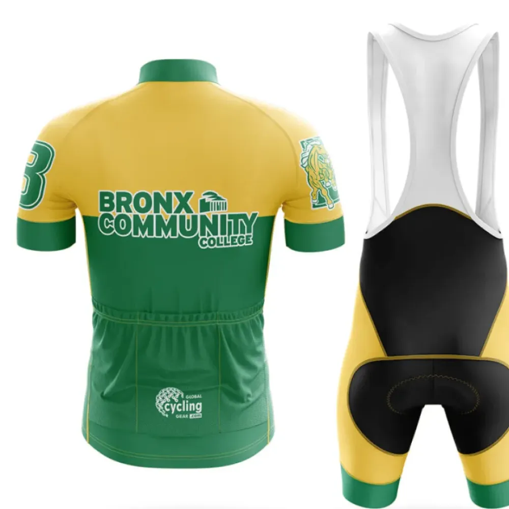 Bronx Community College Cycling Kit Full Set Ver.2 Feature Green/Yellow/White