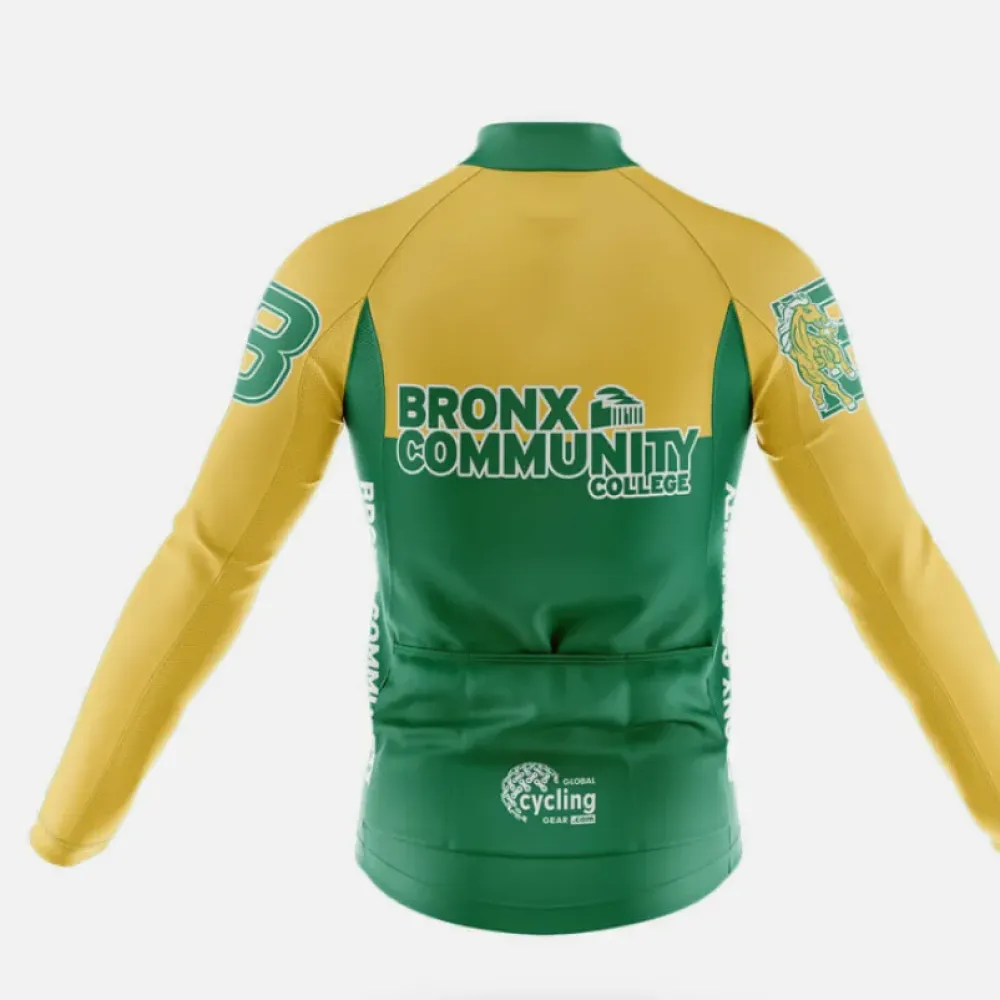 Bronx Community College Cycling Kit Full Set Ver.2 Feature Green/Yellow/White