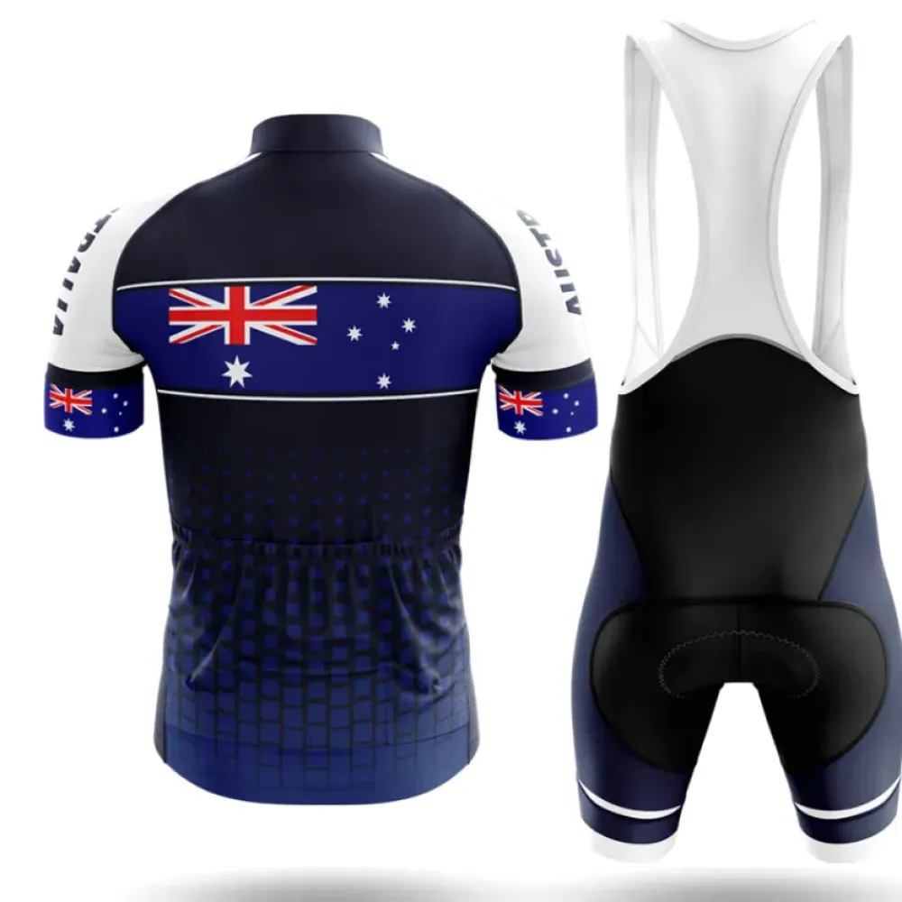 Australia S1 Cycling Kit Australian Flag Navy/White/Blue