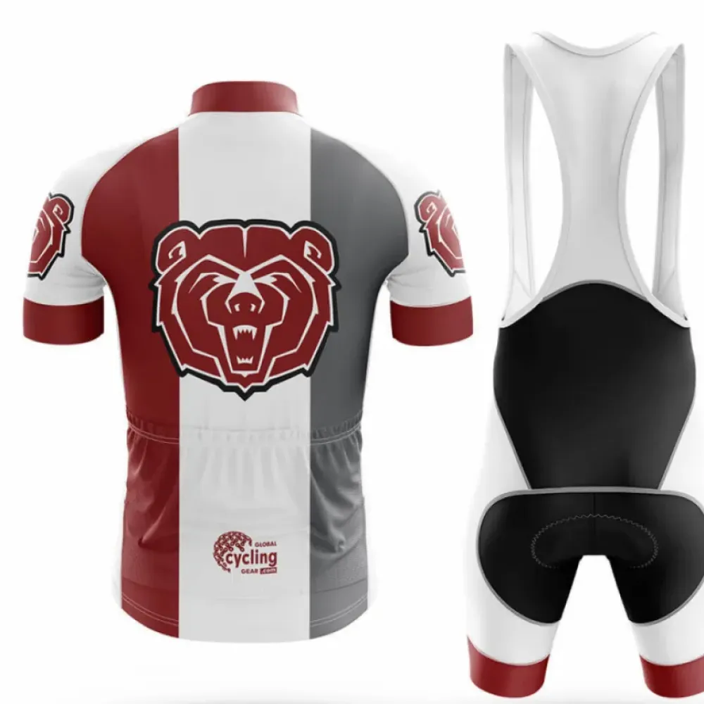 Missouri State University Cycling Kit Full Set Bear Maroon/White/Grey