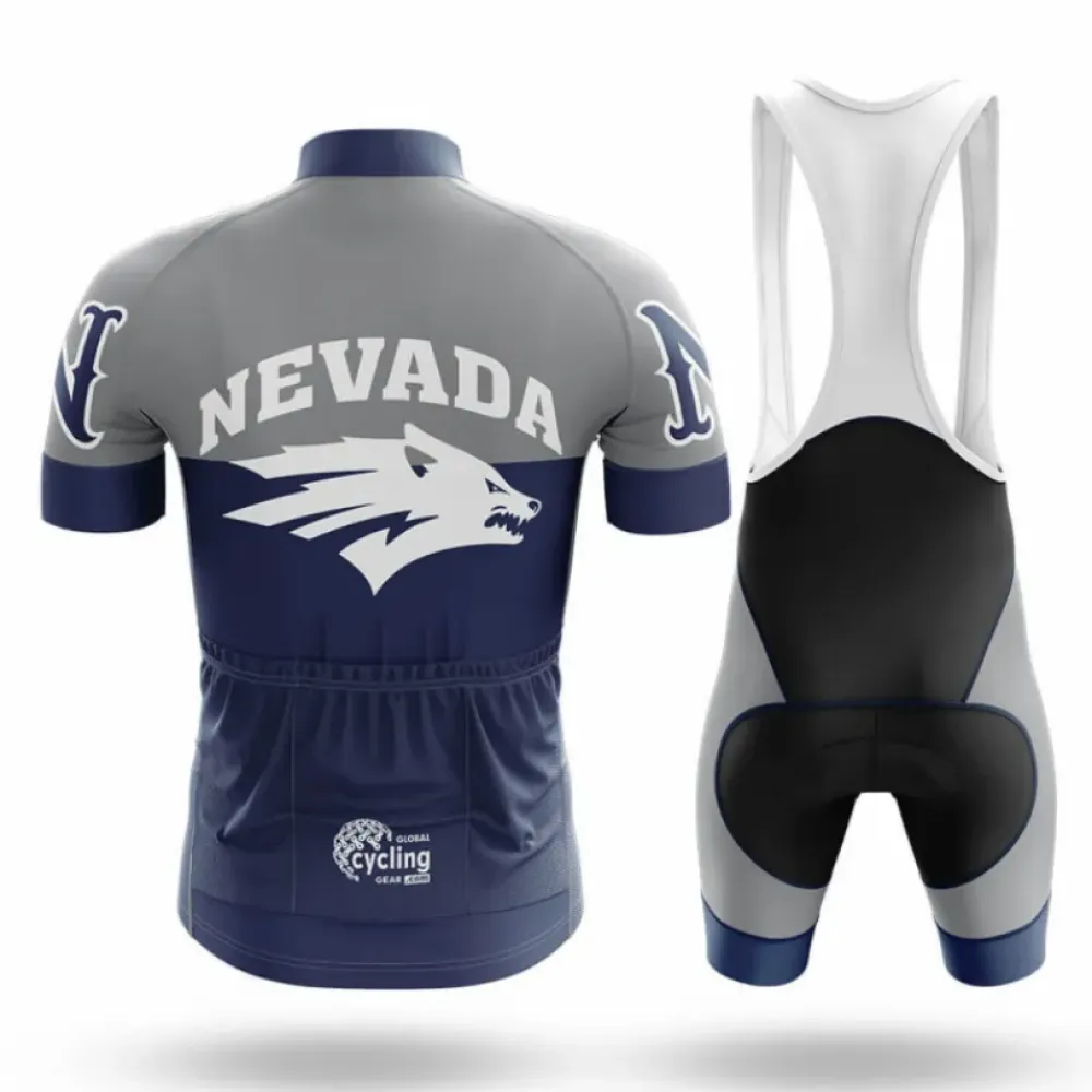 University of Nevada Long Sleeve Cycling Jersey Ver.2 Wolf Navy/Grey/White