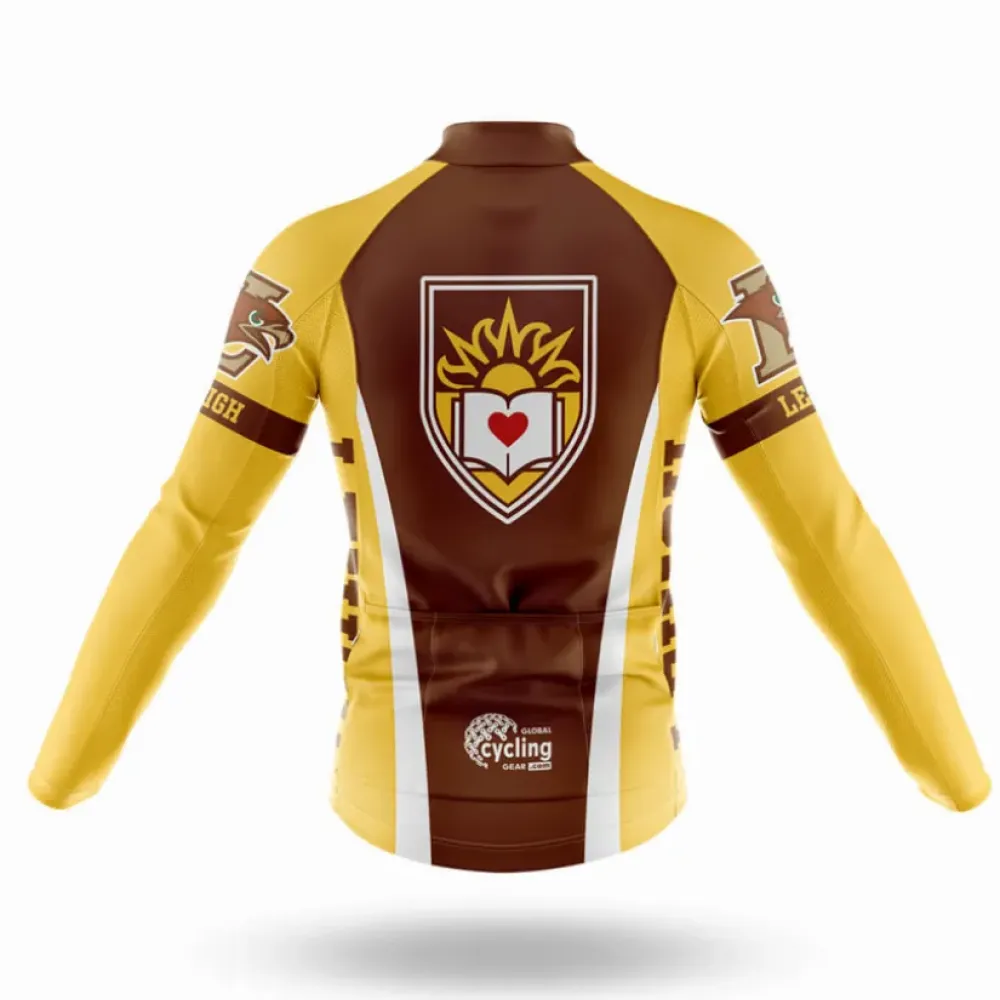 Lehigh University Long Sleeve Cycling Jersey Brown/Yellow/White