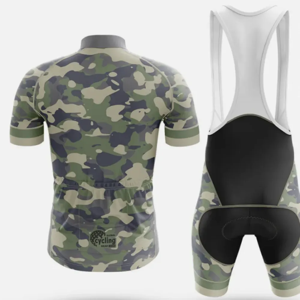 Cycling Bibs Green Camo White/Green/Black