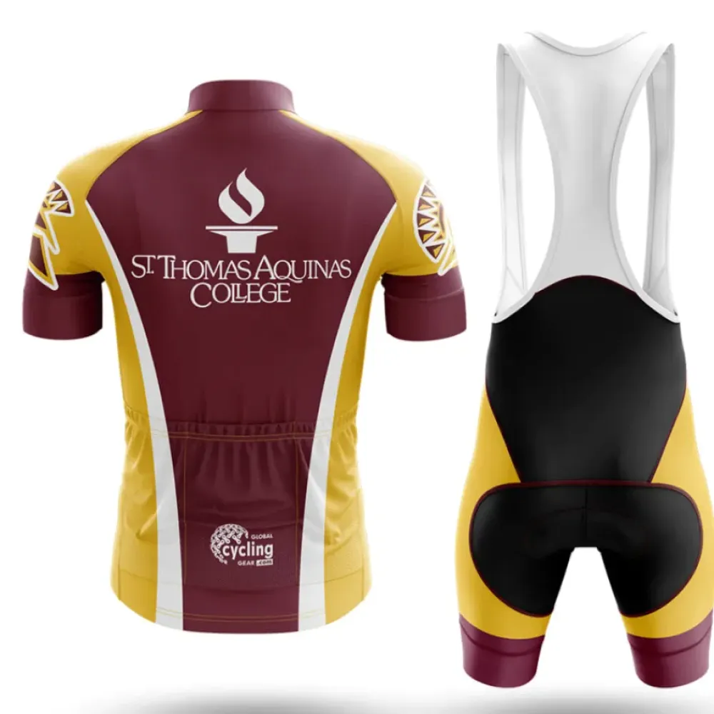 St. Thomas Aquinas College Long Sleeve Cycling Jersey Maroon/Gold/White