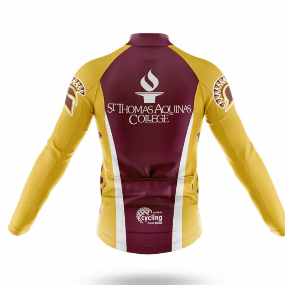 St. Thomas Aquinas College Long Sleeve Cycling Jersey Maroon/Gold/White