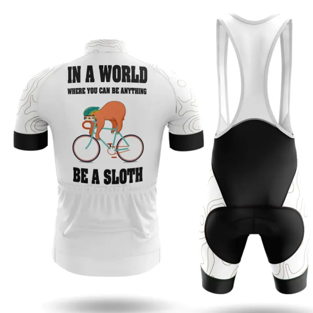 Cycling Gear Sloth World White/Black/Gold