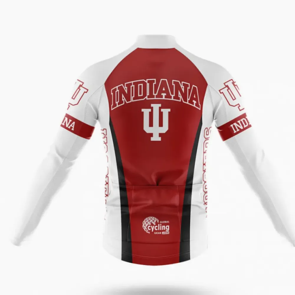 Indiana University Bloomington Cycling Bibs Comfortable White/Red/Black