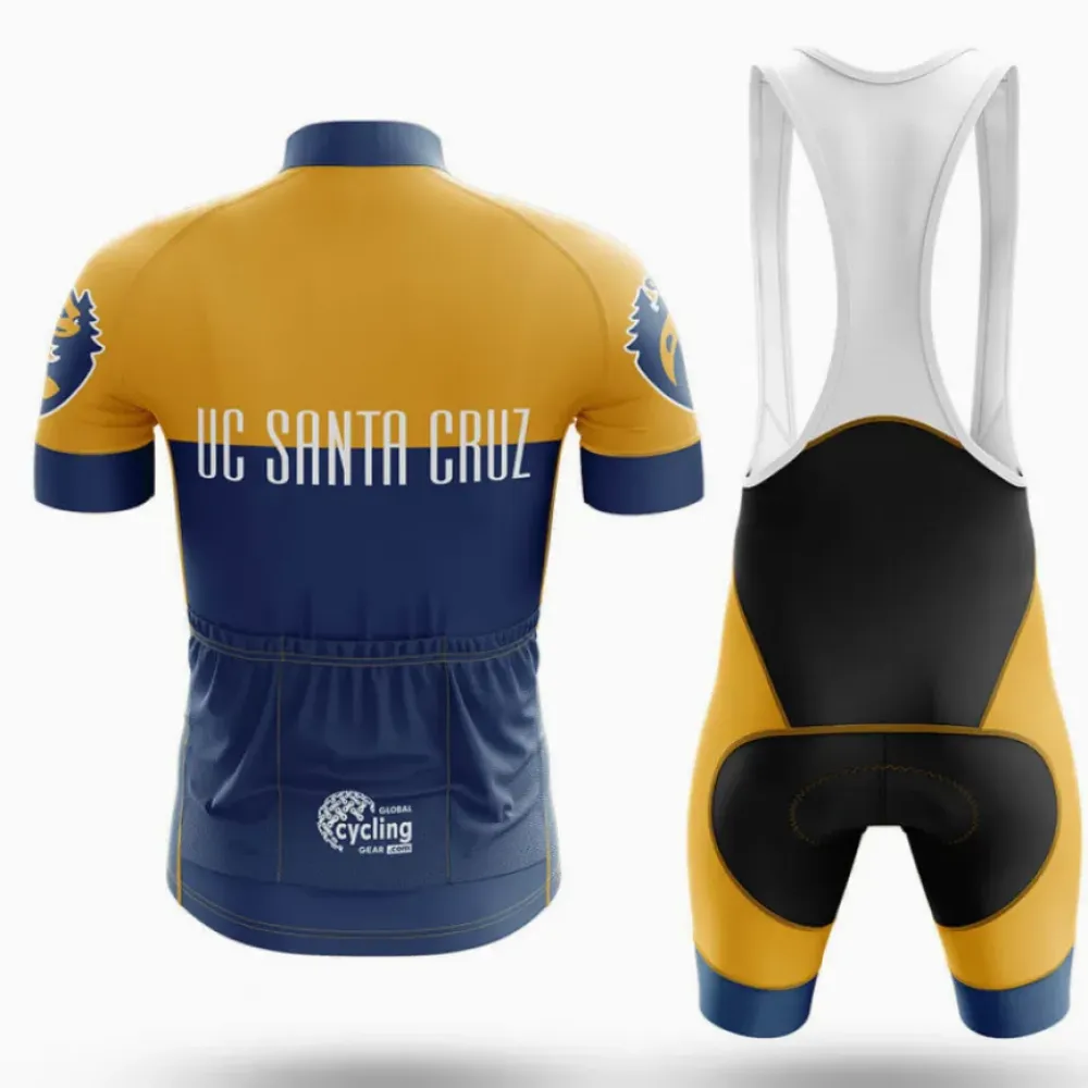 University of California Santa Cruz Cycling Kit Full Set Ver.2 UCSC Navy/Yellow/White