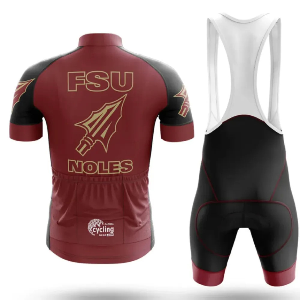 FSU Noles Long Sleeve Cycling Jersey Maroon/Black/Gold