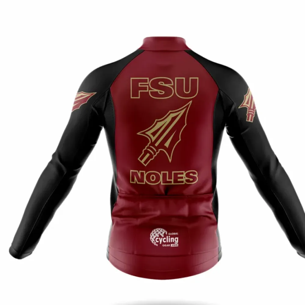 FSU Noles Long Sleeve Cycling Jersey Maroon/Black/Gold