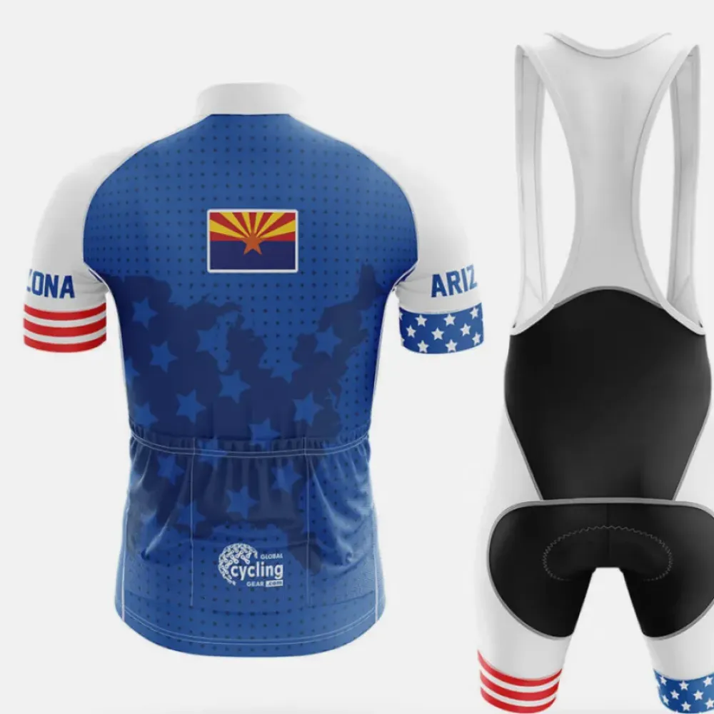Arizona Velo Cycling Bibs American Flag White/Red/Blue