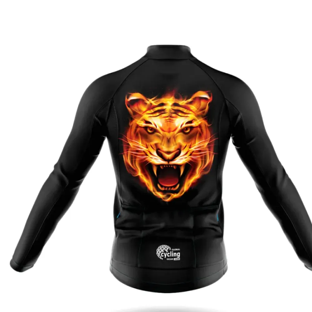 Tiger Cycling Jersey Ver.2 Flaming Black/Orange/Gold