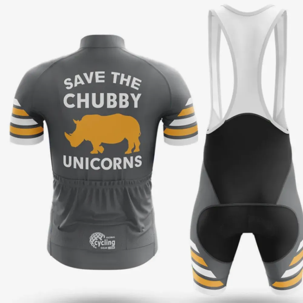 Cycling Kit Chubby Unicorn Grey/Yellow/White