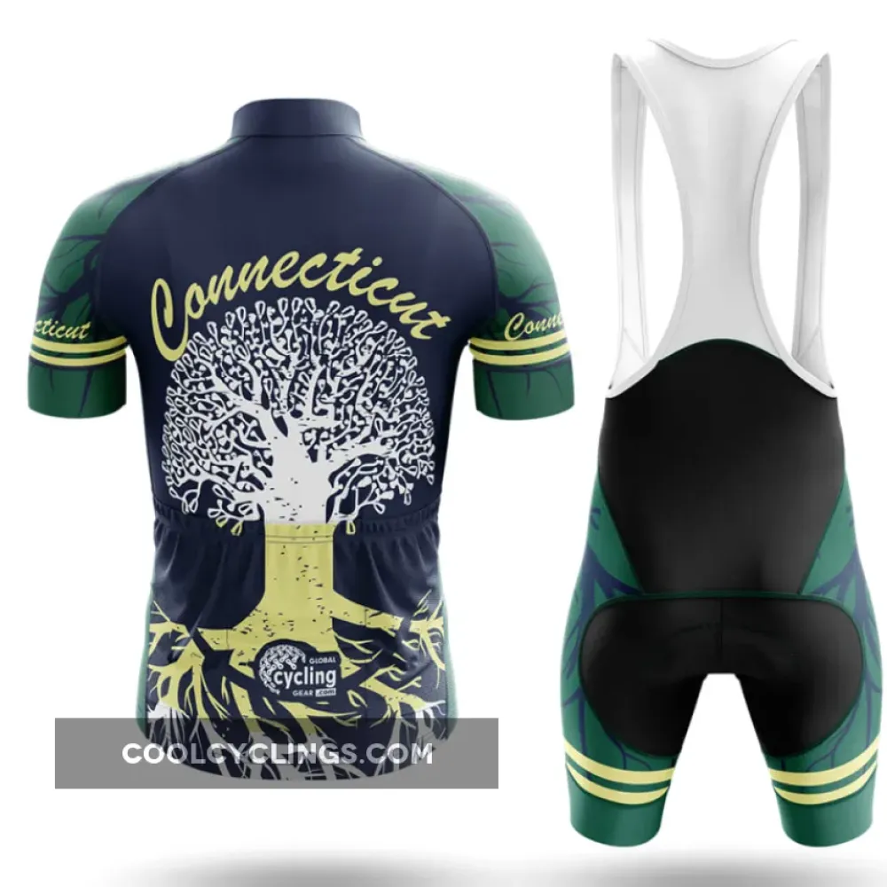 Connecticut Symbol Cycling Jersey Navy/Green/Yellow