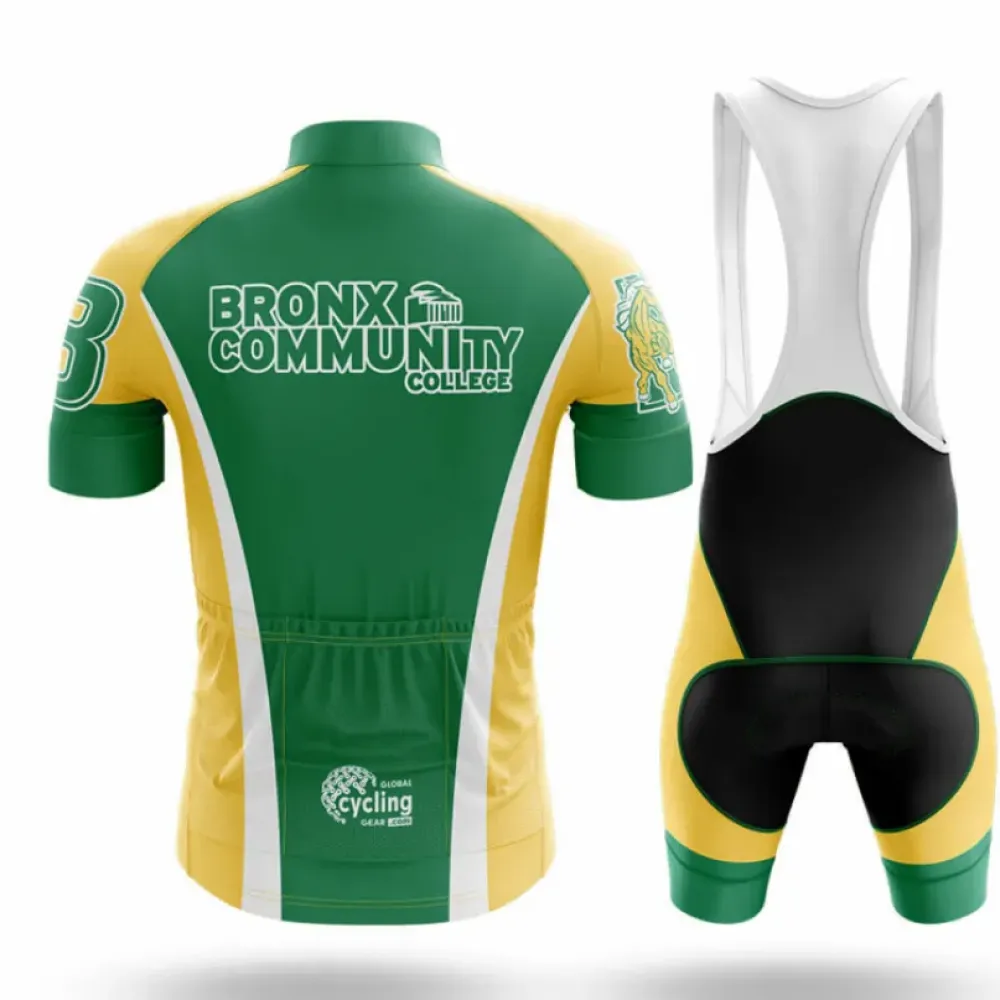 Bronx Community College Cycling Kit Full Set Green/Yellow/White