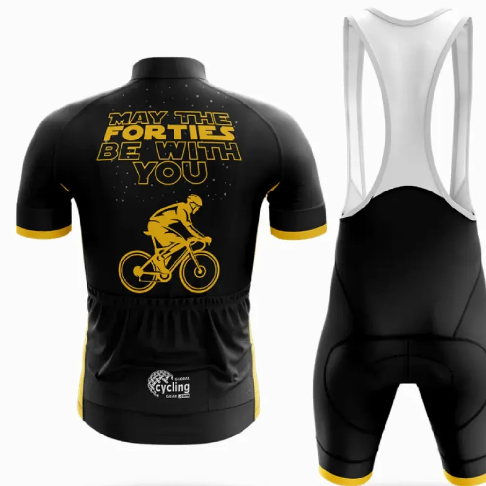 Cycling Bibs Comfortable White/Yellow/Black