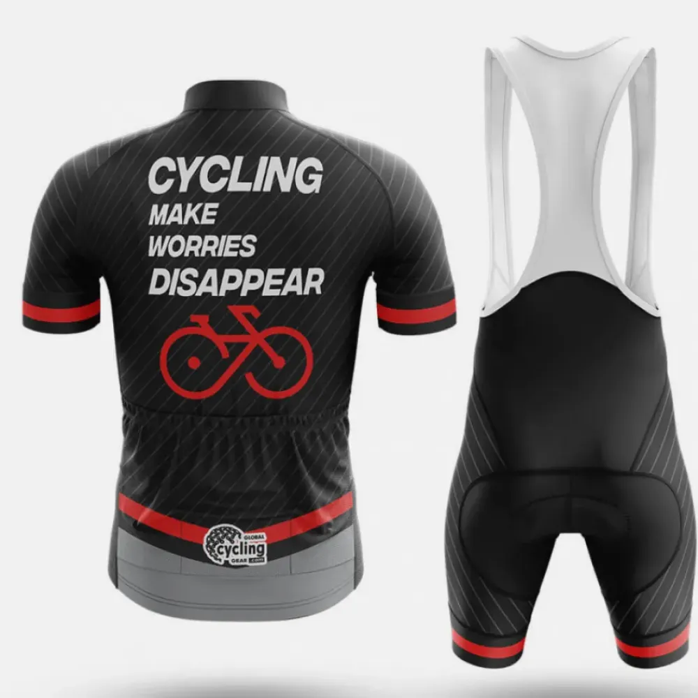 Cycling Bibs Comfortable White/Black/Red