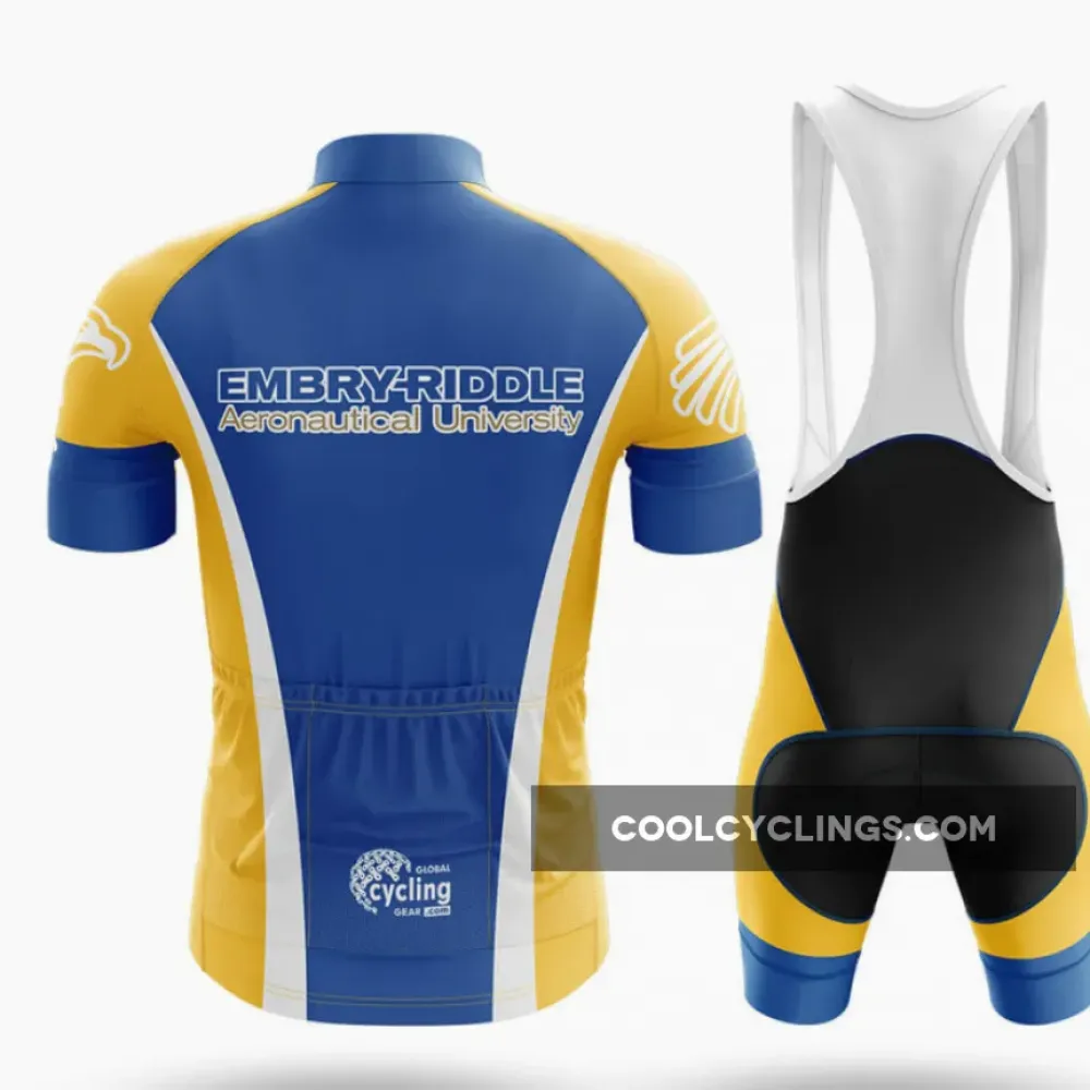 Embry-Riddle Aeronautical University Cycling Jersey Blue/Yellow/White