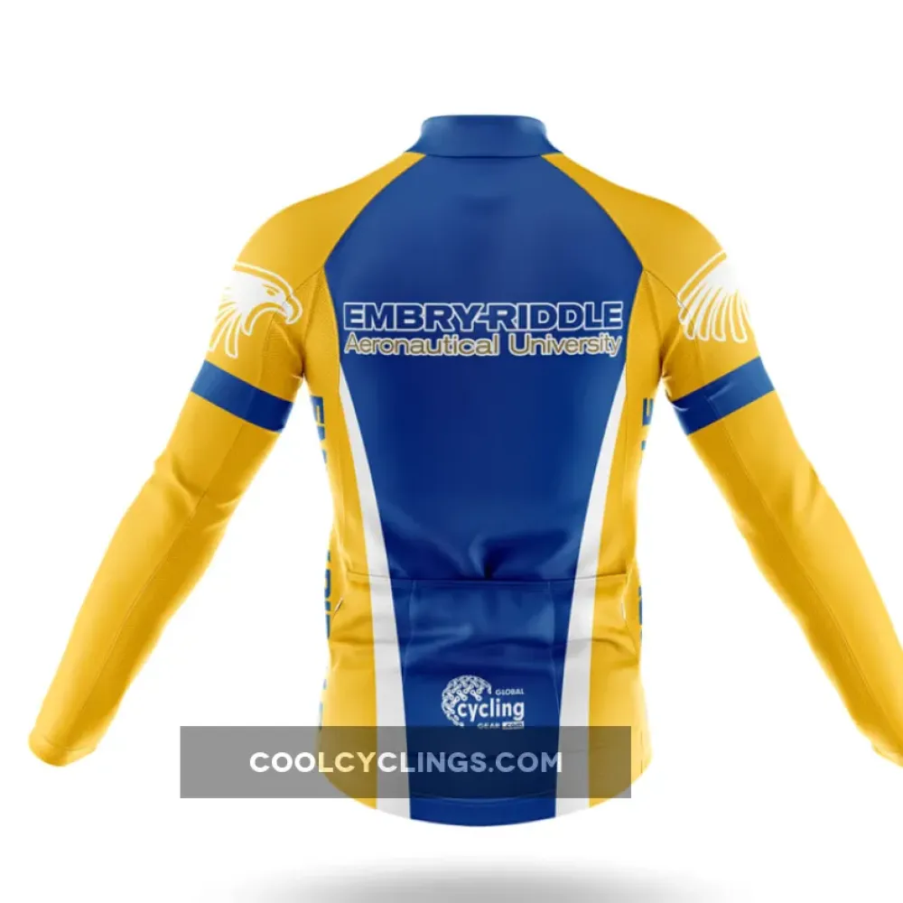 Embry-Riddle Aeronautical University Cycling Jersey Blue/Yellow/White
