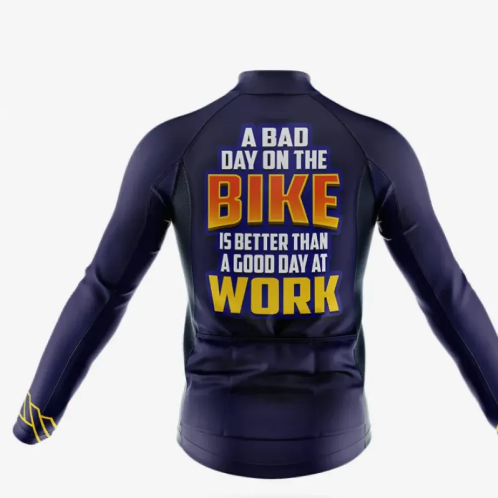 Cycling Jersey Bad Day Bike Navy/Yellow/Blue