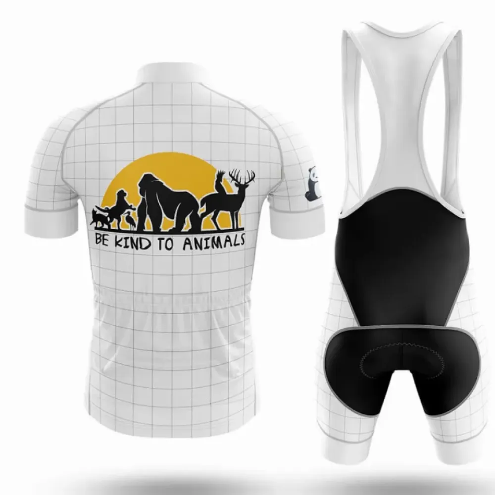 Cycling Bibs Be Kind To Animals White/Black/Panda