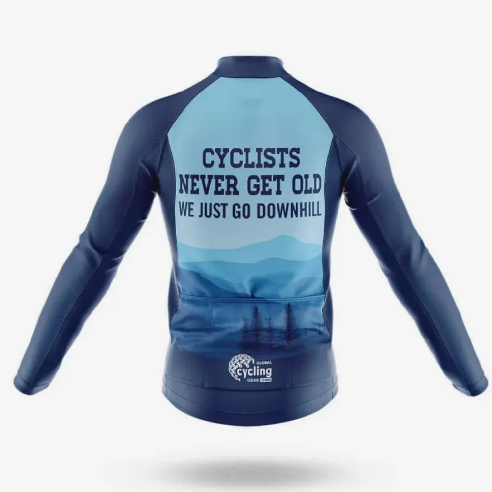 Never Get Old V4 Cycling Jersey Blue/Navy/Light Blue