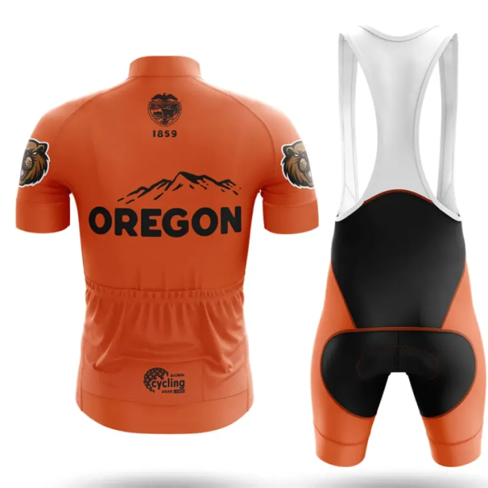 Oregon State Cycling Jersey Mountain Bear Orange/Brown/Black