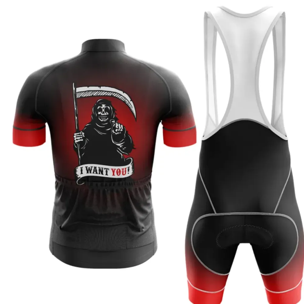 Riding With Death Cycling Jersey Skull Black/Red/Grey